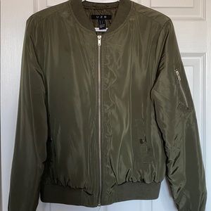 Army green bomber jacket